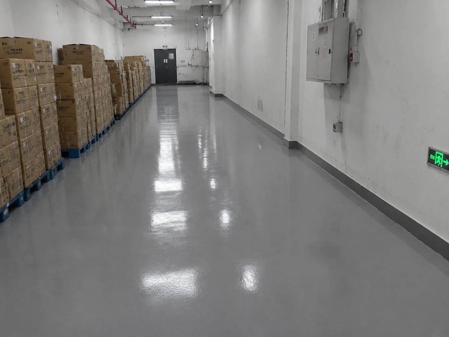 Wear-resistant epoxy flooring installation in the Hotel Warehouse and Equipment Rooms